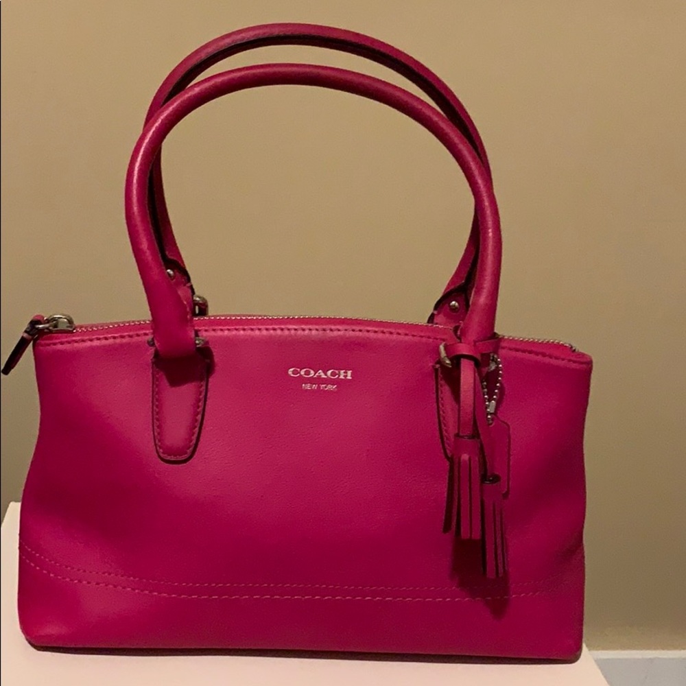 Small hot pink Coach handbag